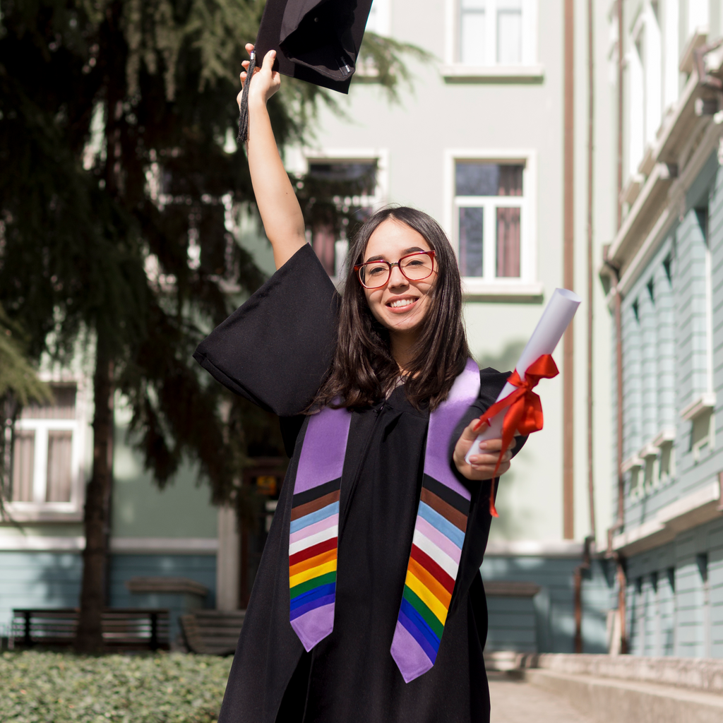 Gay Pride Lavender Graduation Stoles The Awareness Company