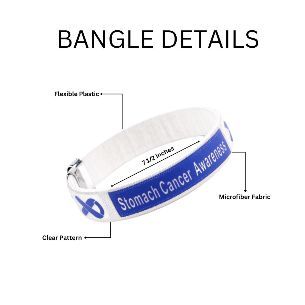 Stomach Cancer Periwinkle Ribbon Bangle Bracelets The Awareness Company