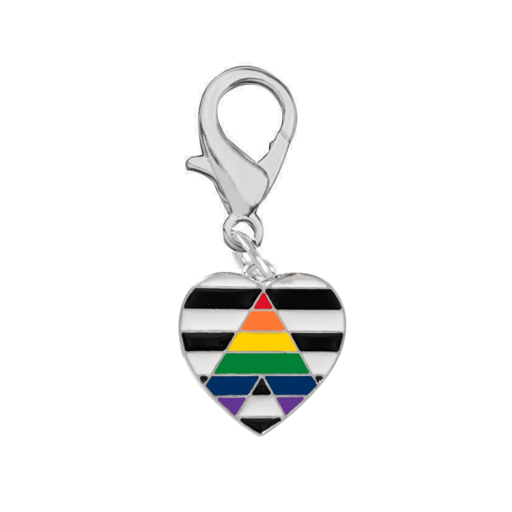 Straight Ally Flag Heart Hanging Charms The Awareness Company
