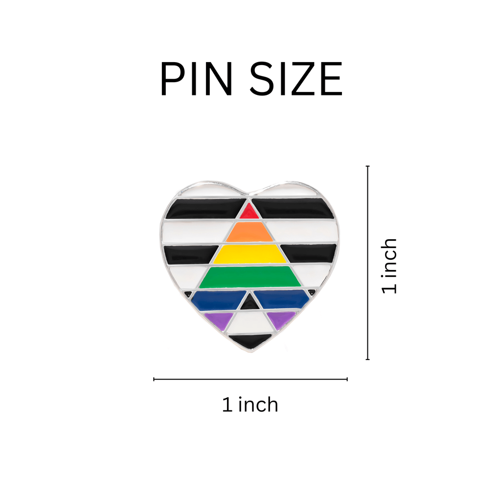 Straight Ally Flag Heart Shaped Pins The Awareness Company