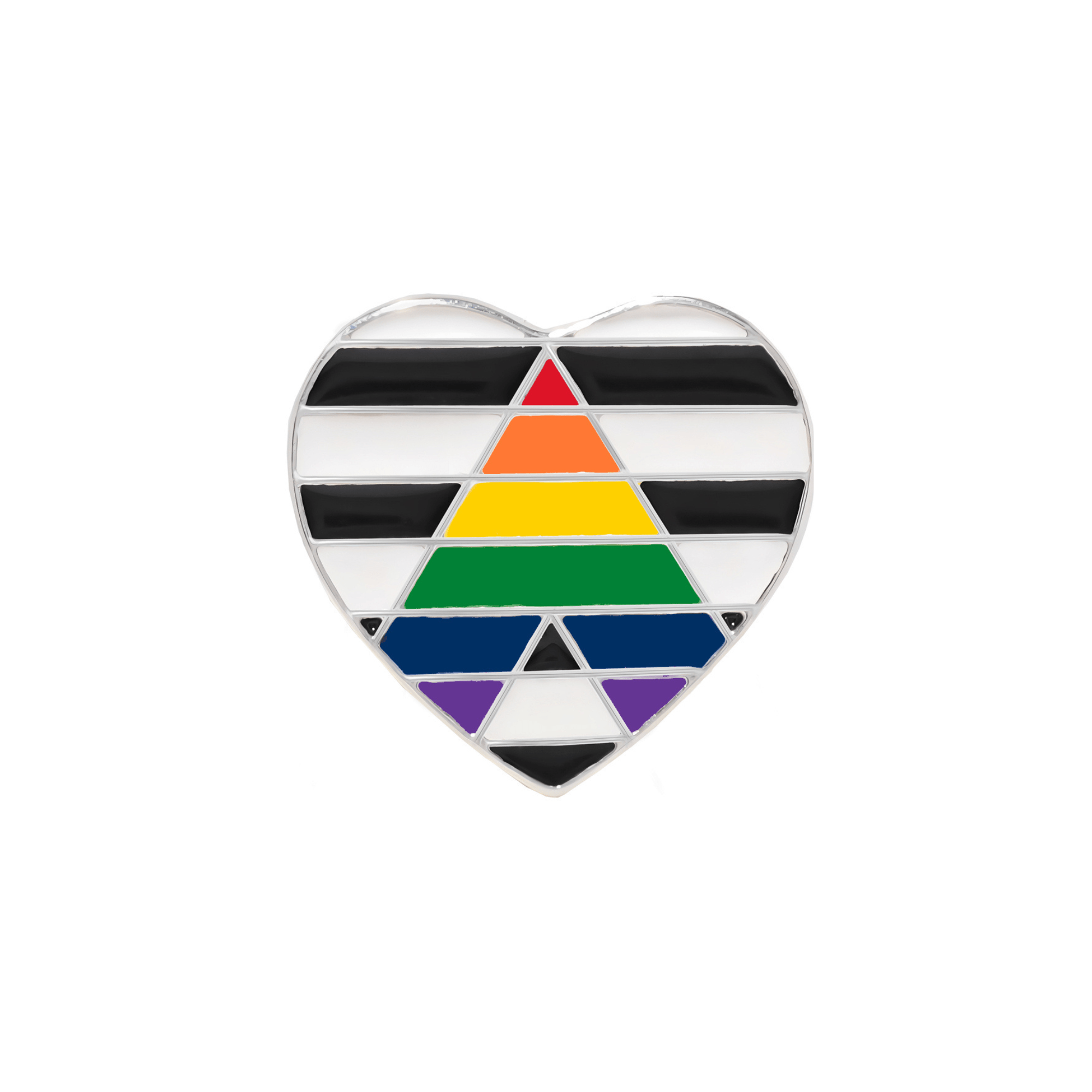 10 Pack Straight Ally Flag Heart Pins The Awareness Company