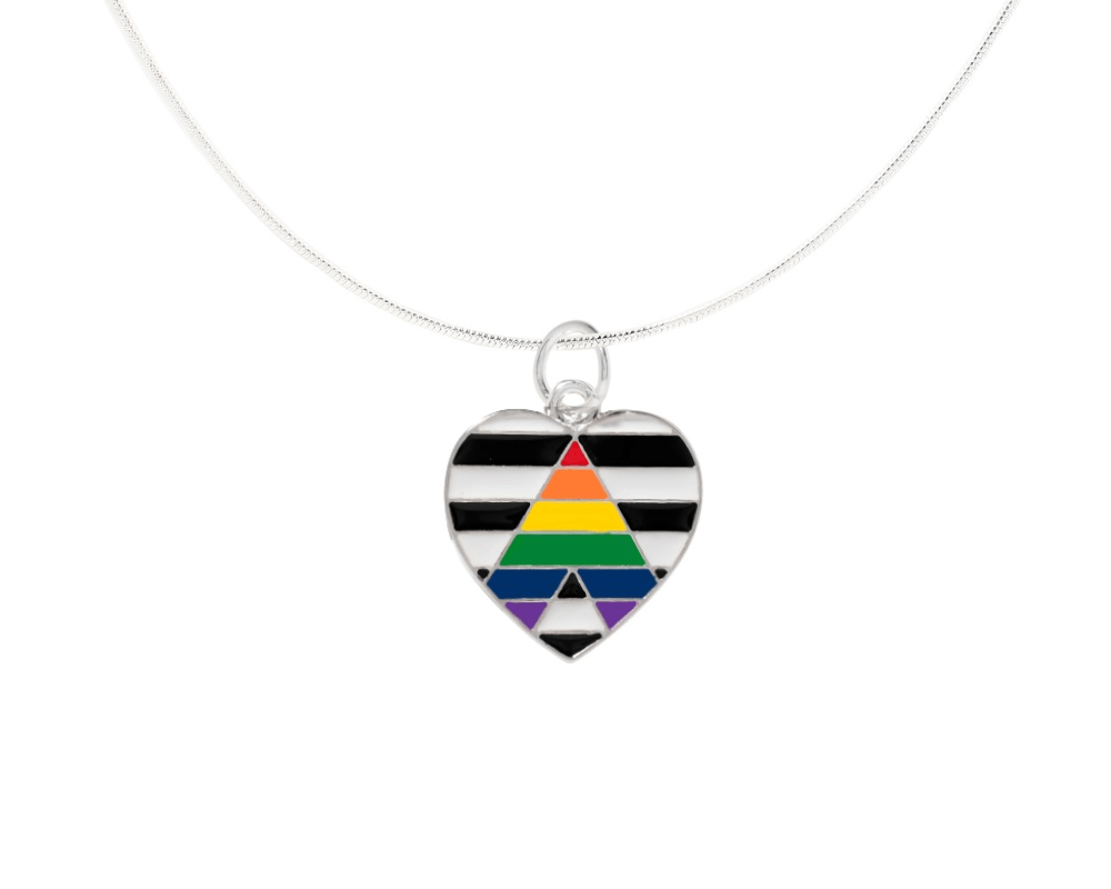 Straight Ally Flag Rectangle Necklaces The Awareness Company