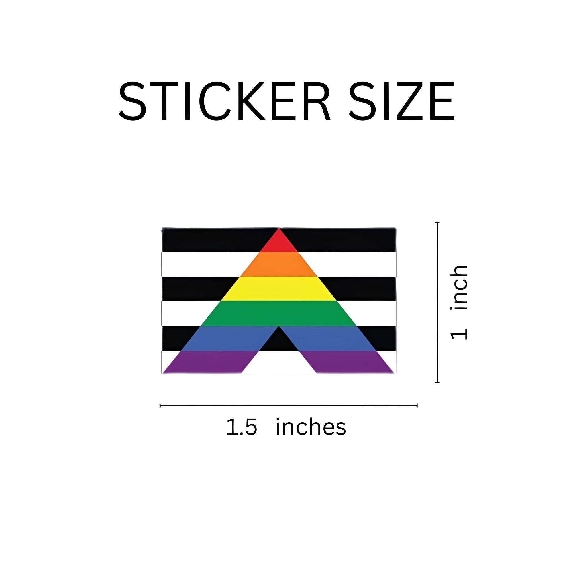Straight Ally Flag Stickers (250 per Roll) The Awareness Company