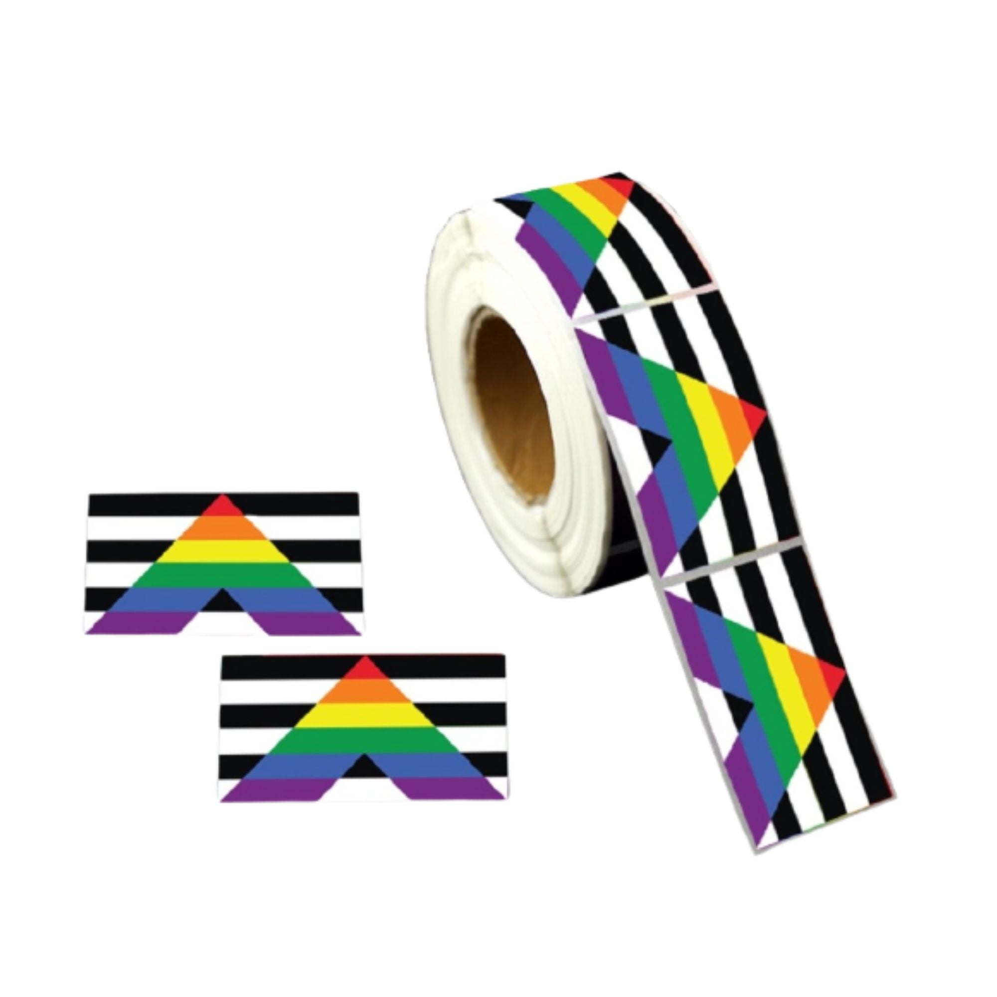 Straight Ally Flag Stickers (250 per Roll) The Awareness Company
