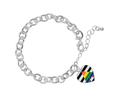 Straight Ally Heart Chunky Link Style Bracelets The Awareness Company