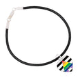 Straight Ally Heart Flag Black Cord Bracelets The Awareness Company