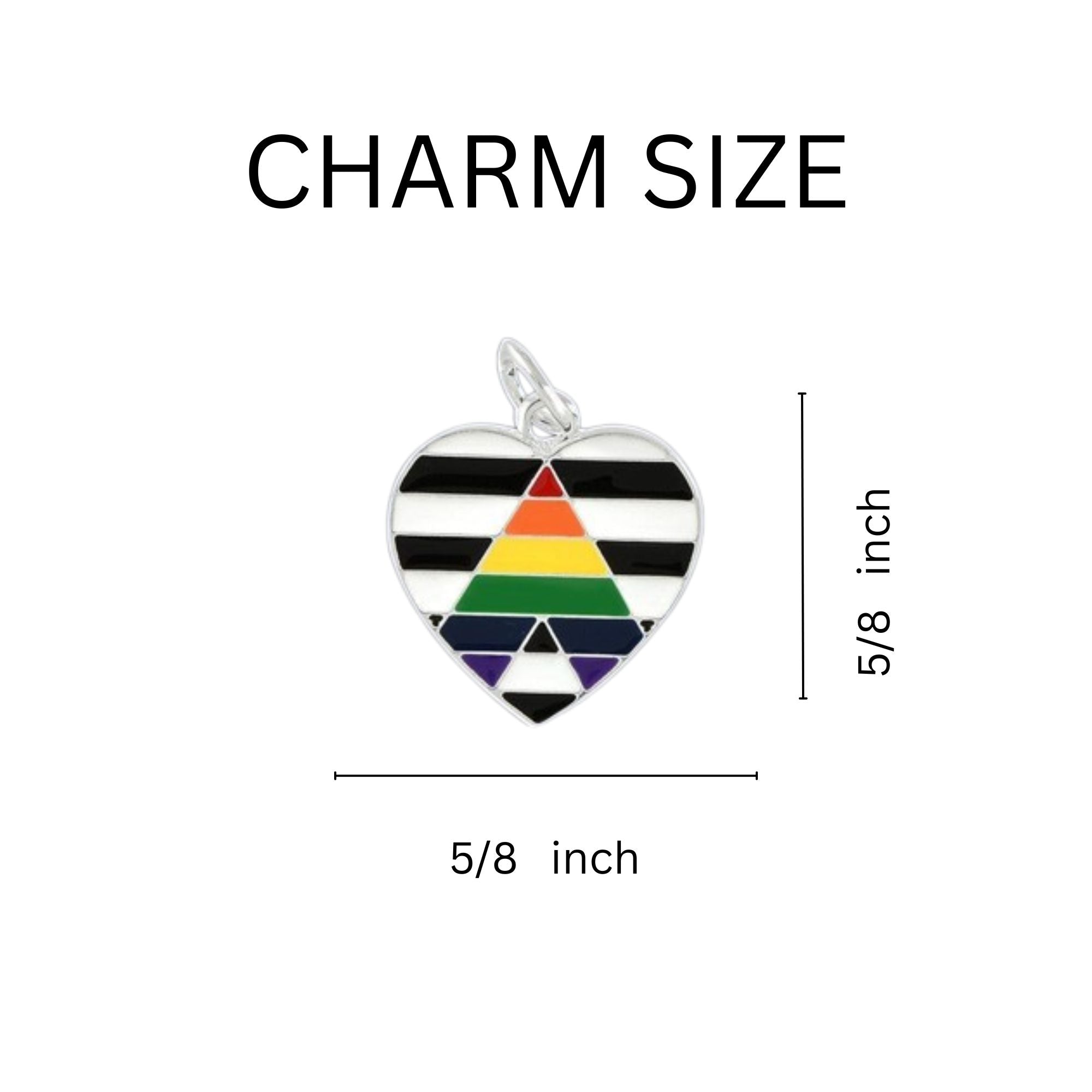 Straight Ally Heart Flag Black Cord Bracelets The Awareness Company