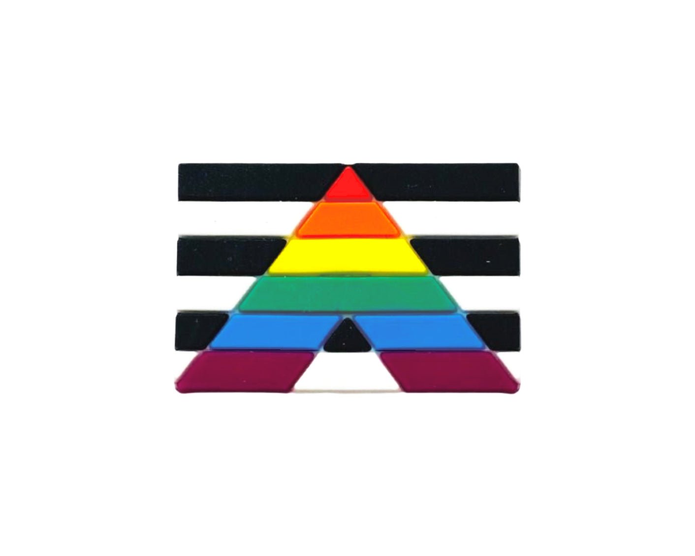 Straight Ally Rectangle Flag Silicone Pins The Awareness Company