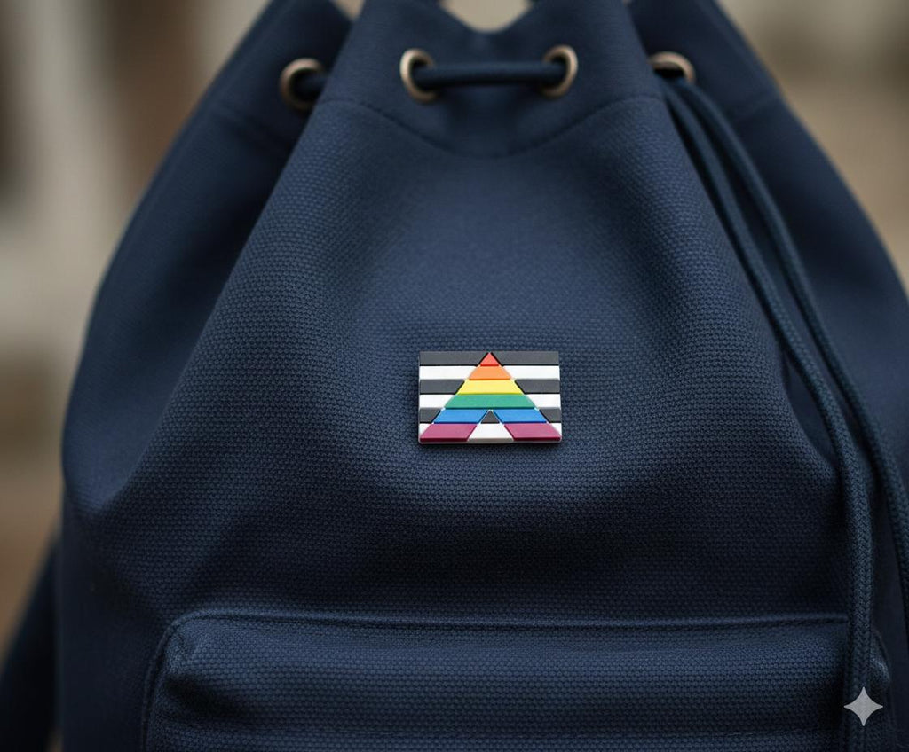 Straight Ally Rectangle Flag Silicone Pins The Awareness Company