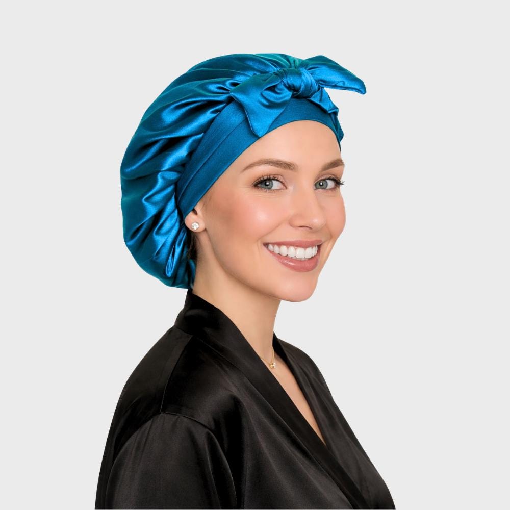 Satin Hair Bonnet for Sleeping – Adjustable Stretch Tie PHC