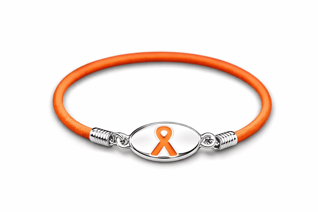 Stretchable Orange Ribbon Bracelets The Awareness Company