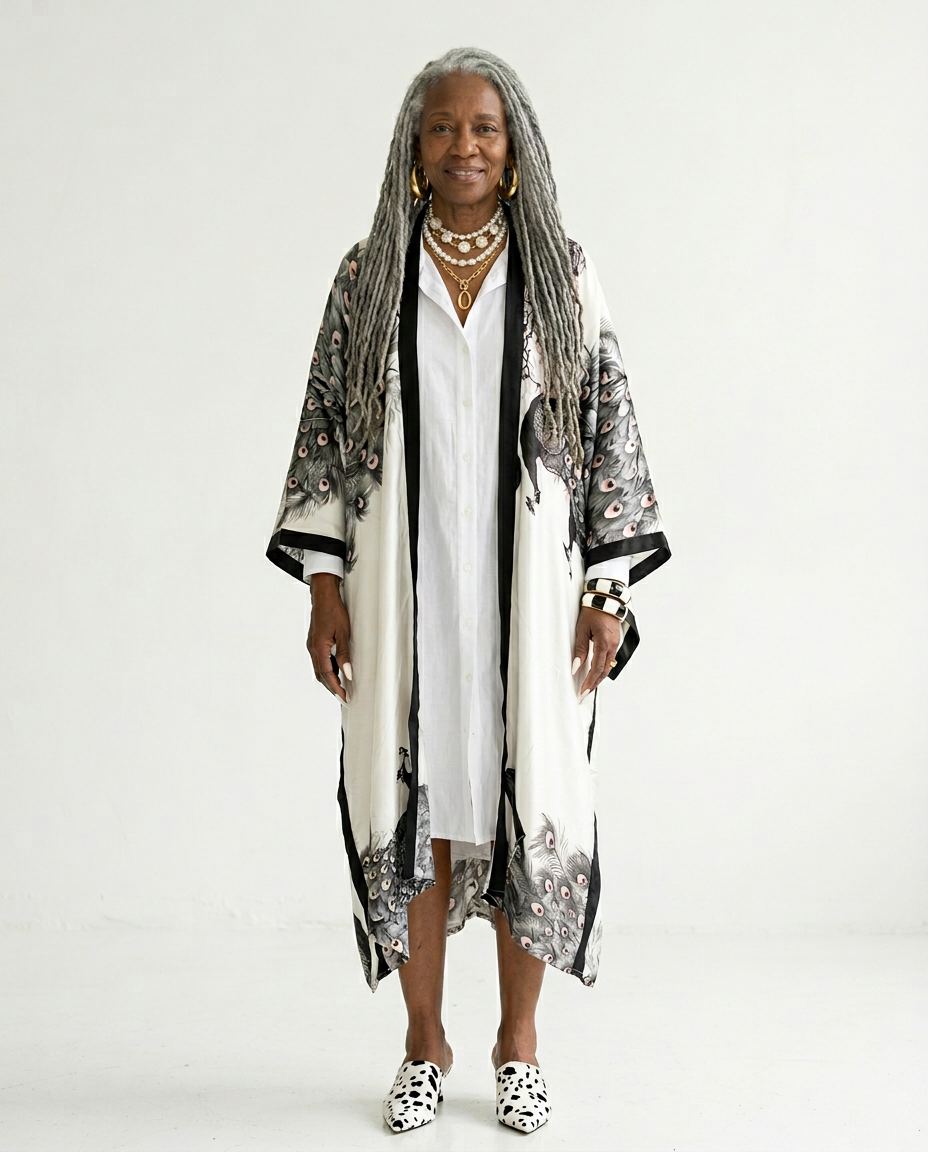 Divine Printed Boho Kaftan Boho Brown