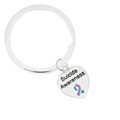 Suicide Awareness Heart Charm Split Style Key Chains The Awareness Company