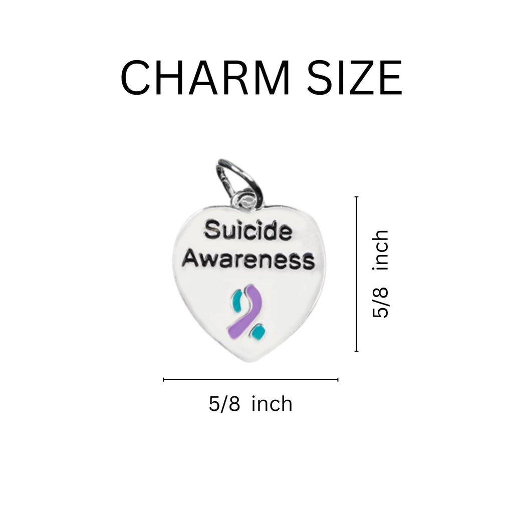 Suicide Awareness Heart Retractable Charm Bracelets The Awareness Company