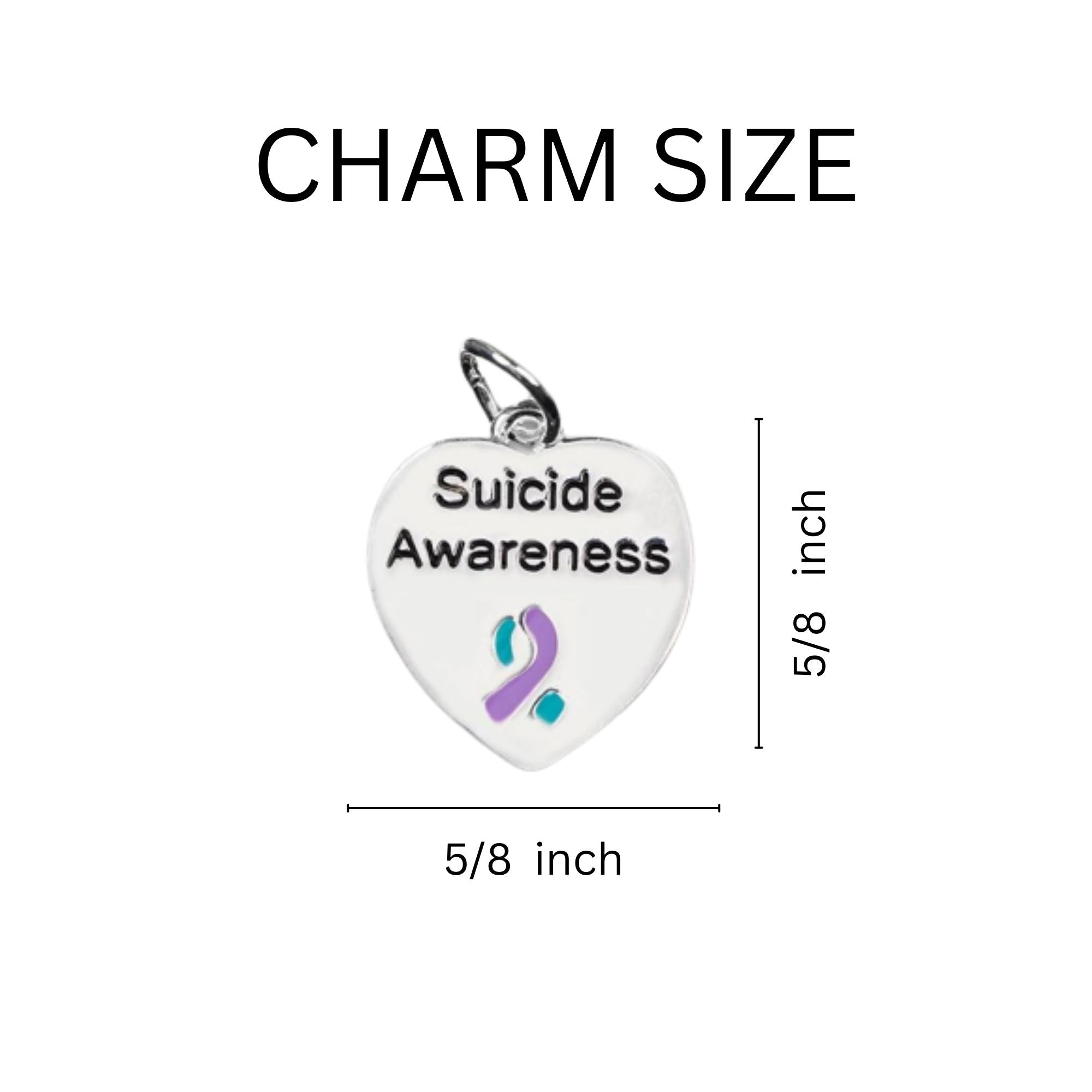 Suicide Awareness Heart Retractable Charm Bracelets The Awareness Company