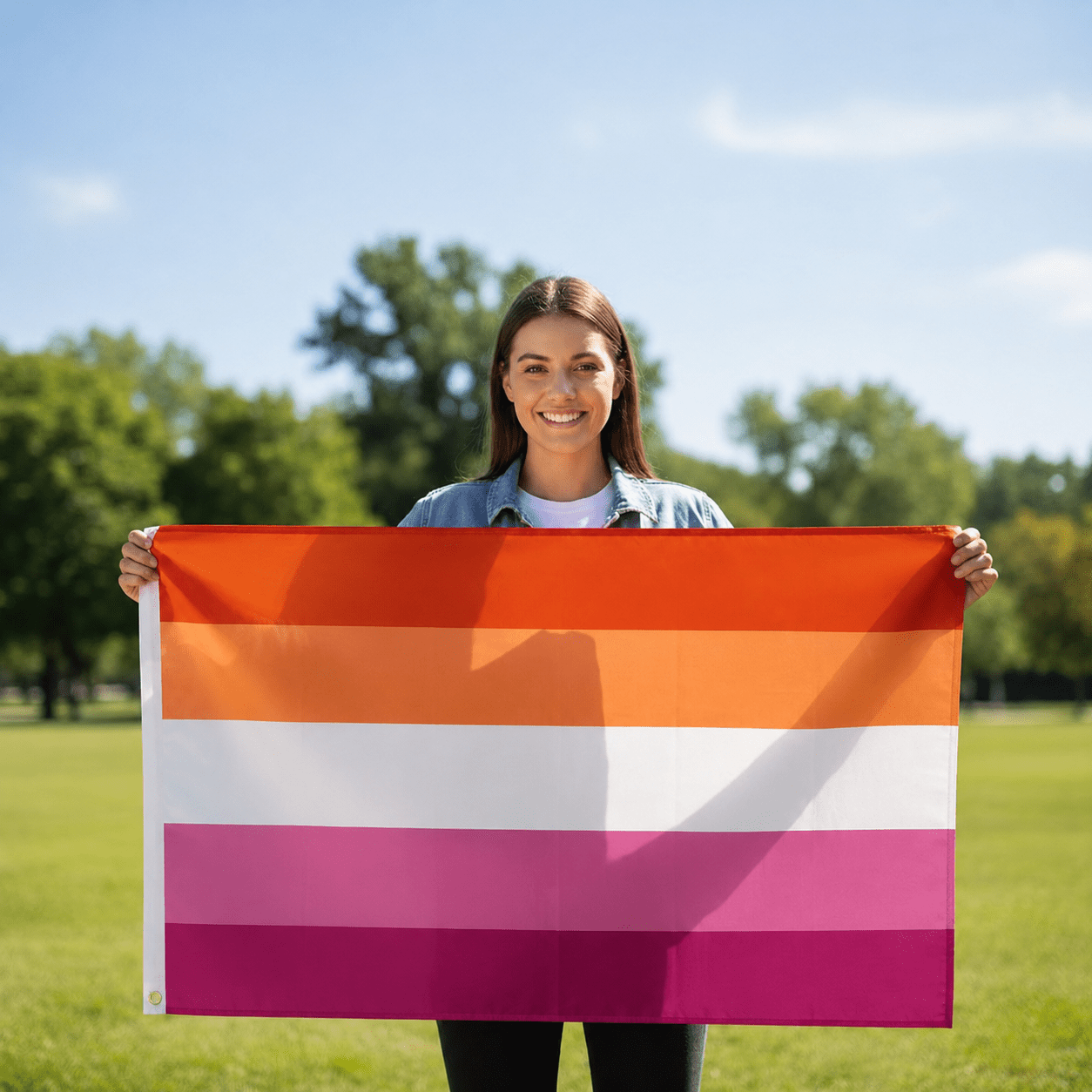 Sunset Lesbian 3 Feet by 5 Feet Nylon Flag The Awareness Company