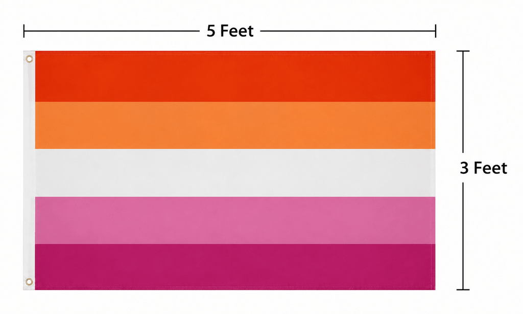 Sunset Lesbian 3 Feet by 5 Feet Nylon Flag The Awareness Company