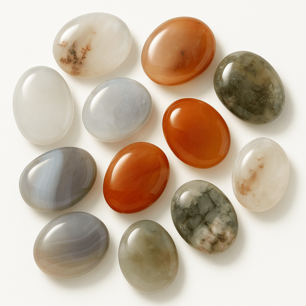 Surprise Mix – Assorted Agate Palm Stones (Per LB) KREATEUR MIAMI