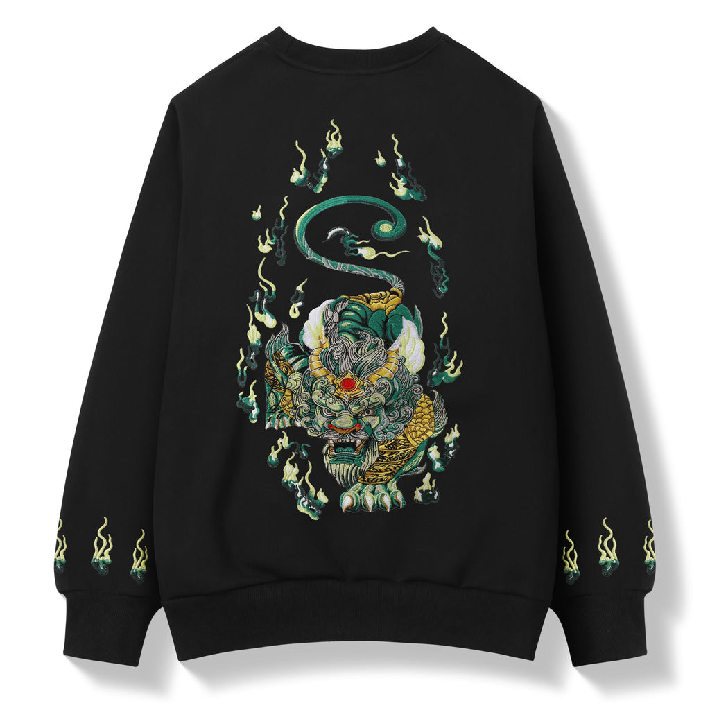 SW9007 Emerald Kirin Embroidery Sweater Niepce