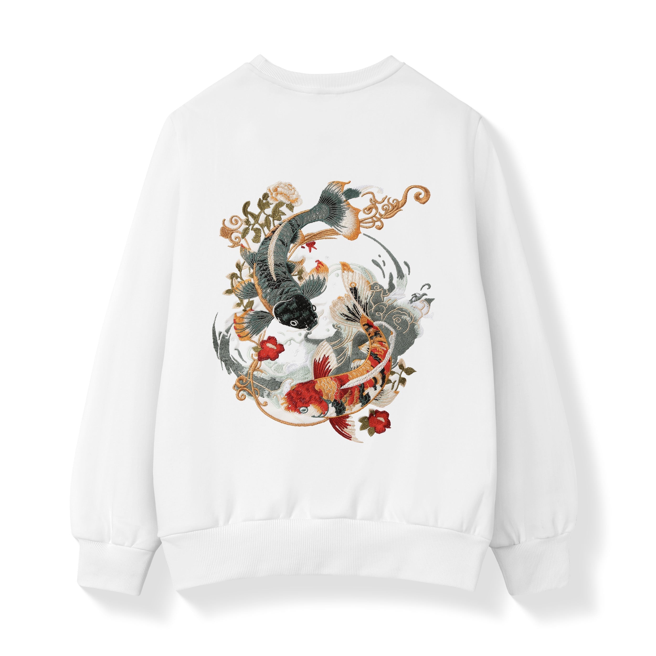 SW9008 Yin Yang Koi Embroidery Sweater Niepce