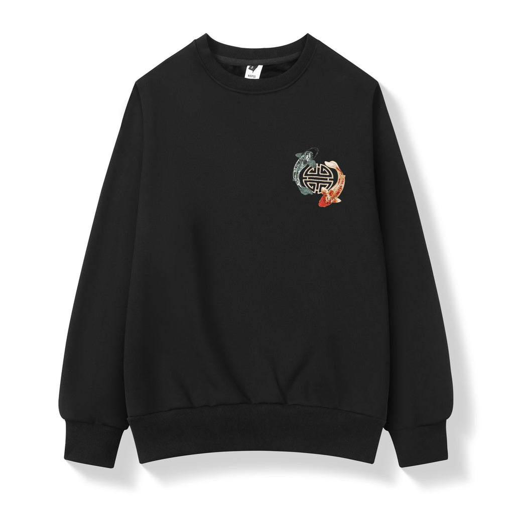 SW9008 Yin Yang Koi Embroidery Sweater Niepce