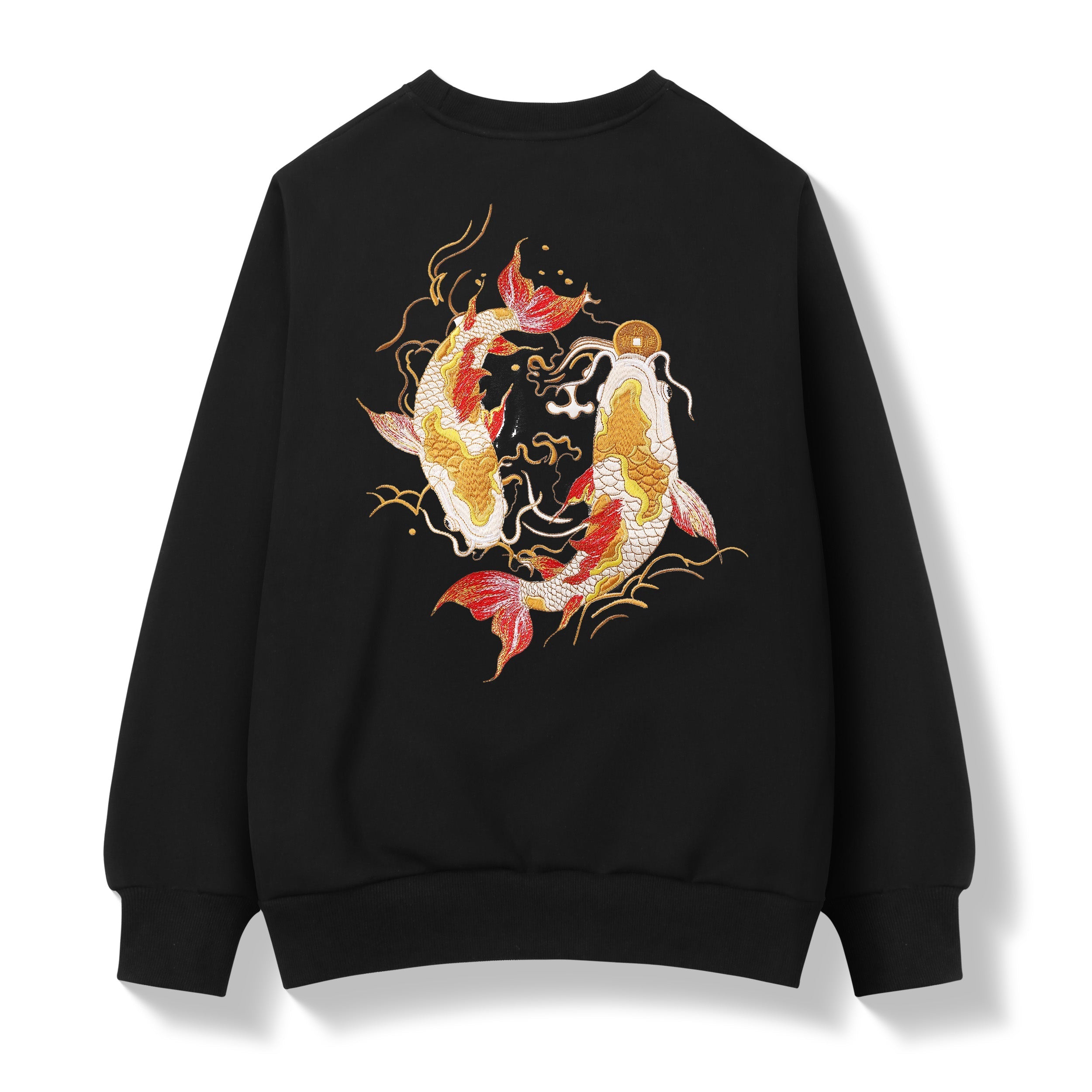 SW9013 Golden Koi Fish Embroidery Sweater Niepce