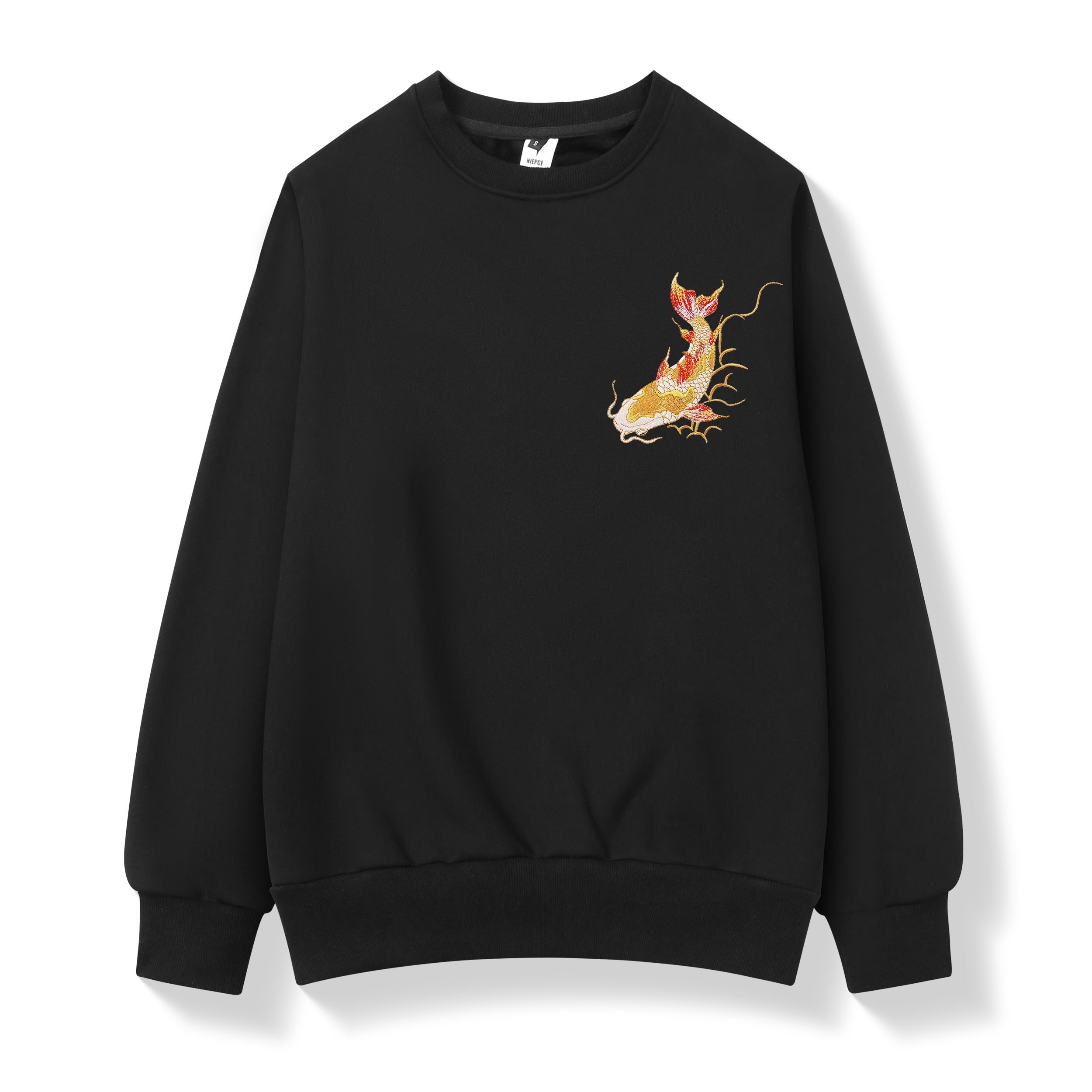 SW9013 Golden Koi Fish Embroidery Sweater Niepce
