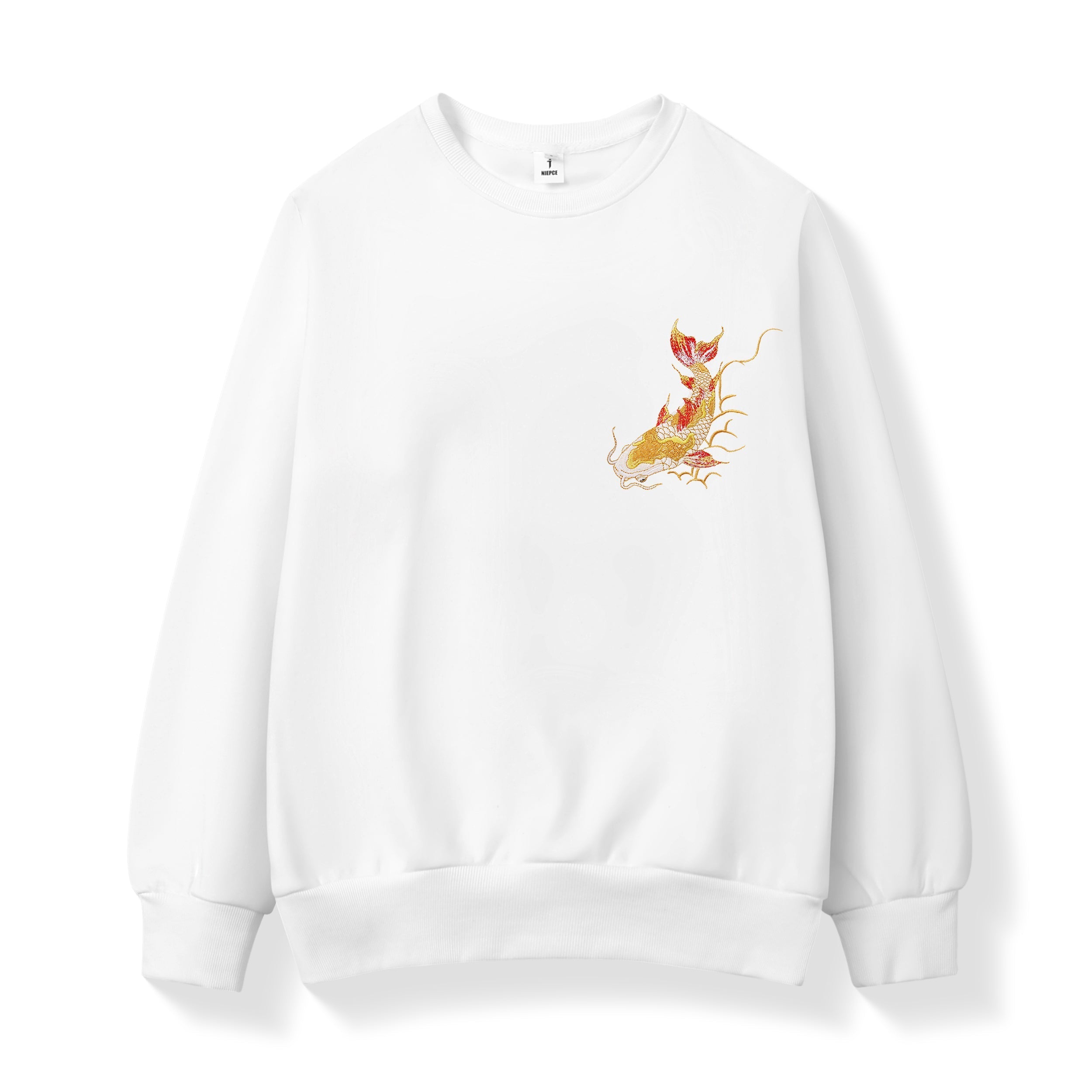 SW9013 Golden Koi Fish Embroidery Sweater Niepce