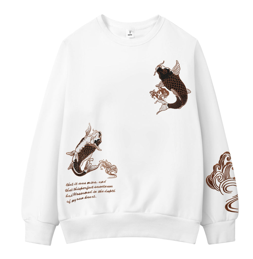 SW9014 Destiny Koi Embroidery Sweater Niepce