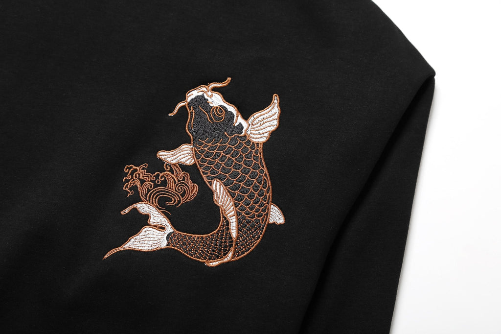 SW9014 Destiny Koi Embroidery Sweater Niepce
