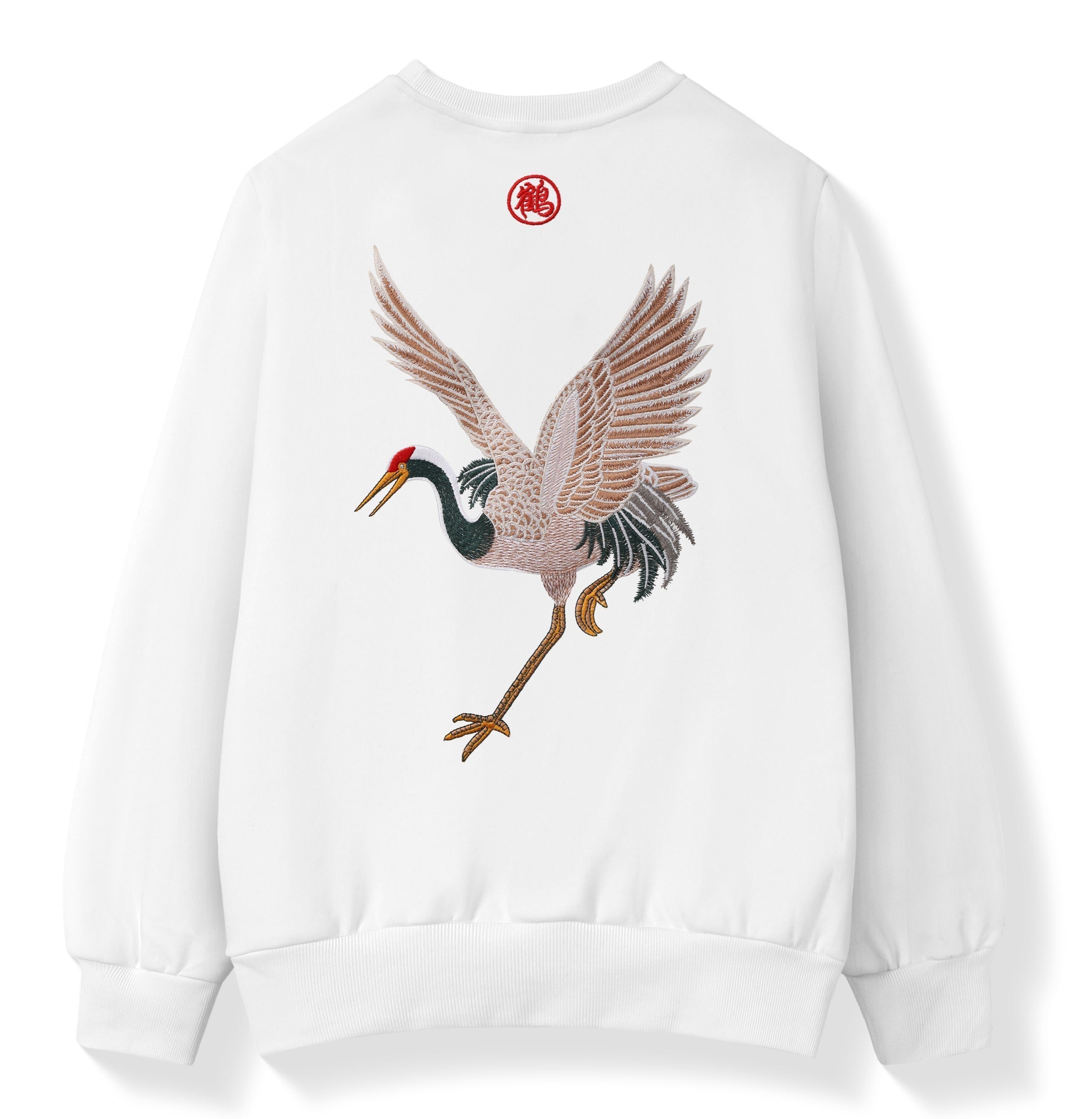 SW9016 Embroidery Crane Sweater Niepce