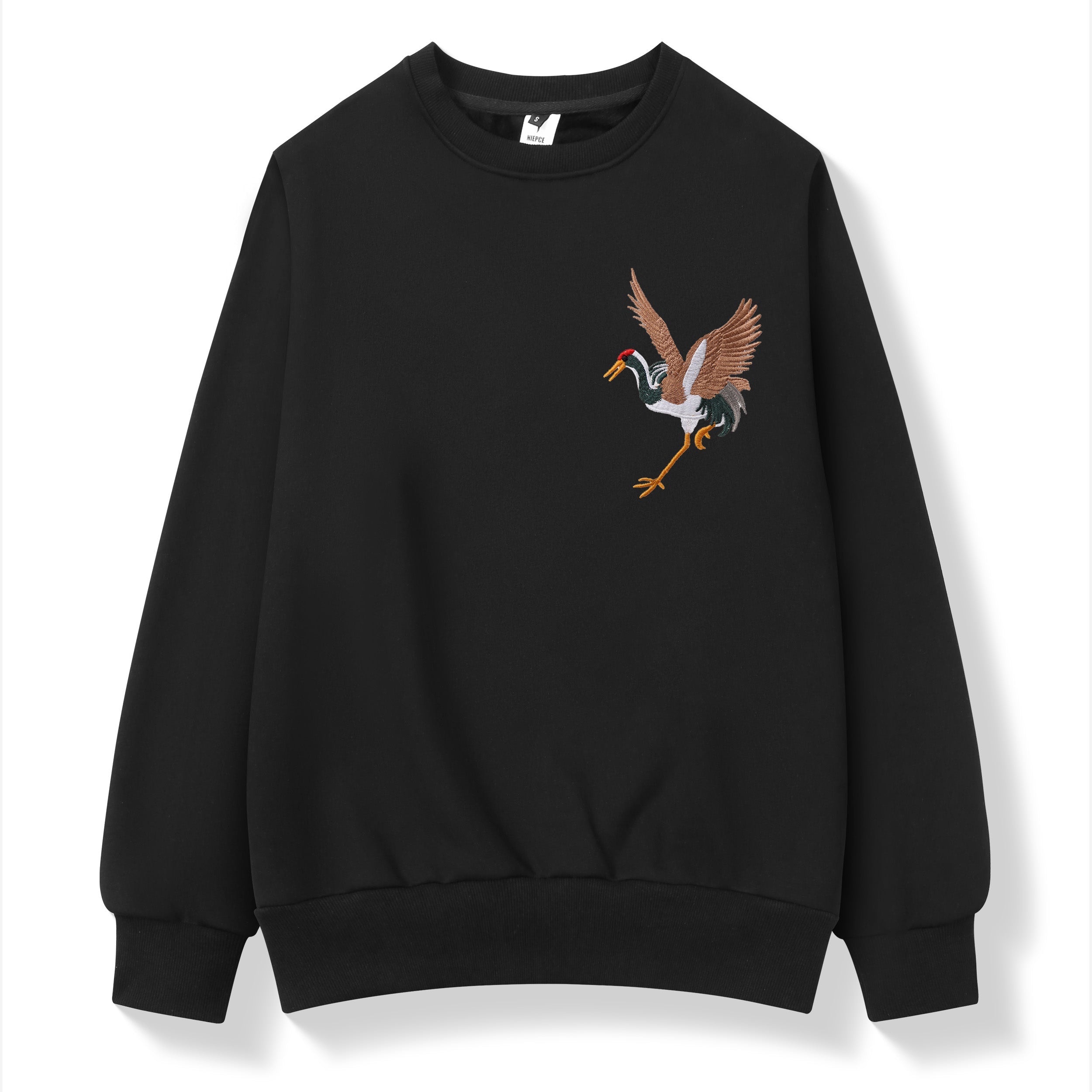 SW9016 Embroidery Crane Sweater Niepce