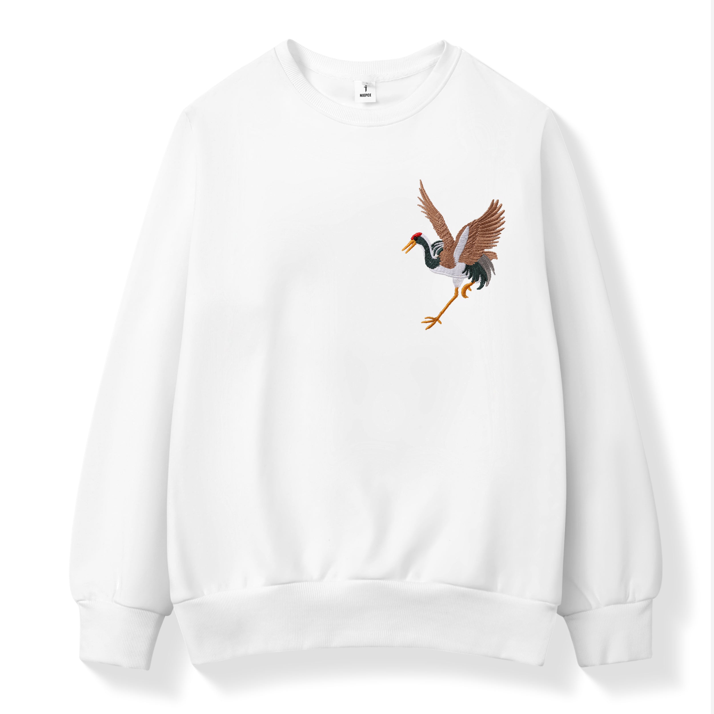 SW9016 Embroidery Crane Sweater Niepce