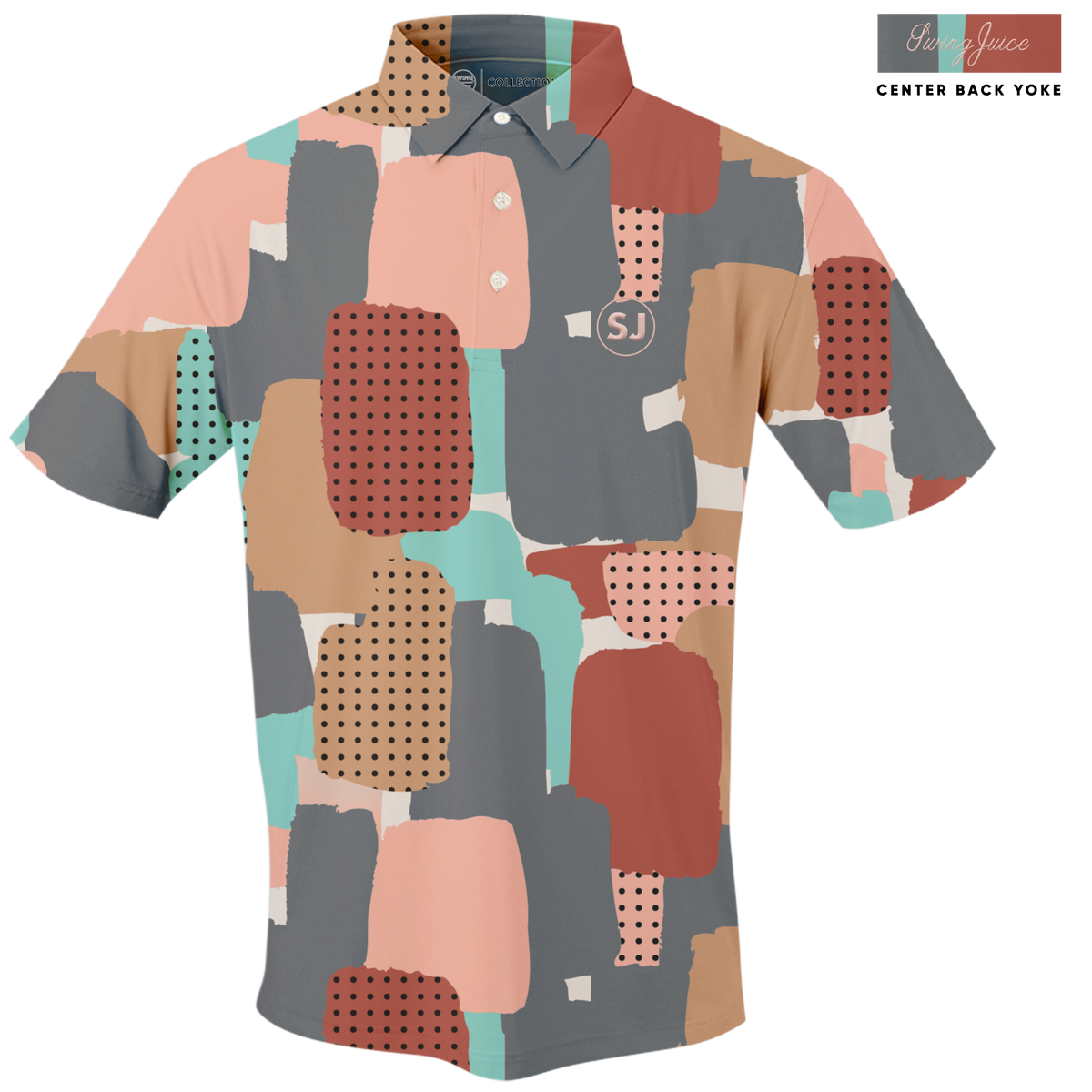 Golf Abstract Camo Men's Polo - Final Sale SwingJuice LLC