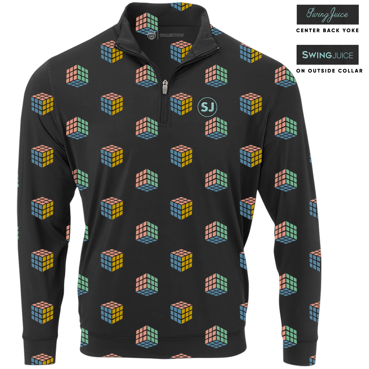 Golf Gamescape Men's Quarter Zip - Final Sale SwingJuice LLC