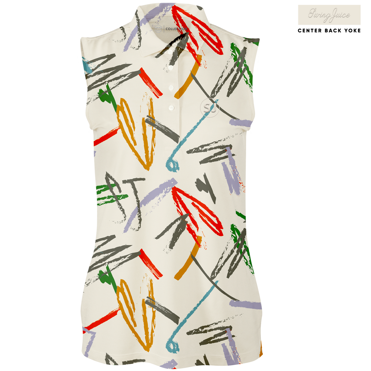 Golf Strokes Women's Sleeveless Polo - Final Sale SwingJuice LLC