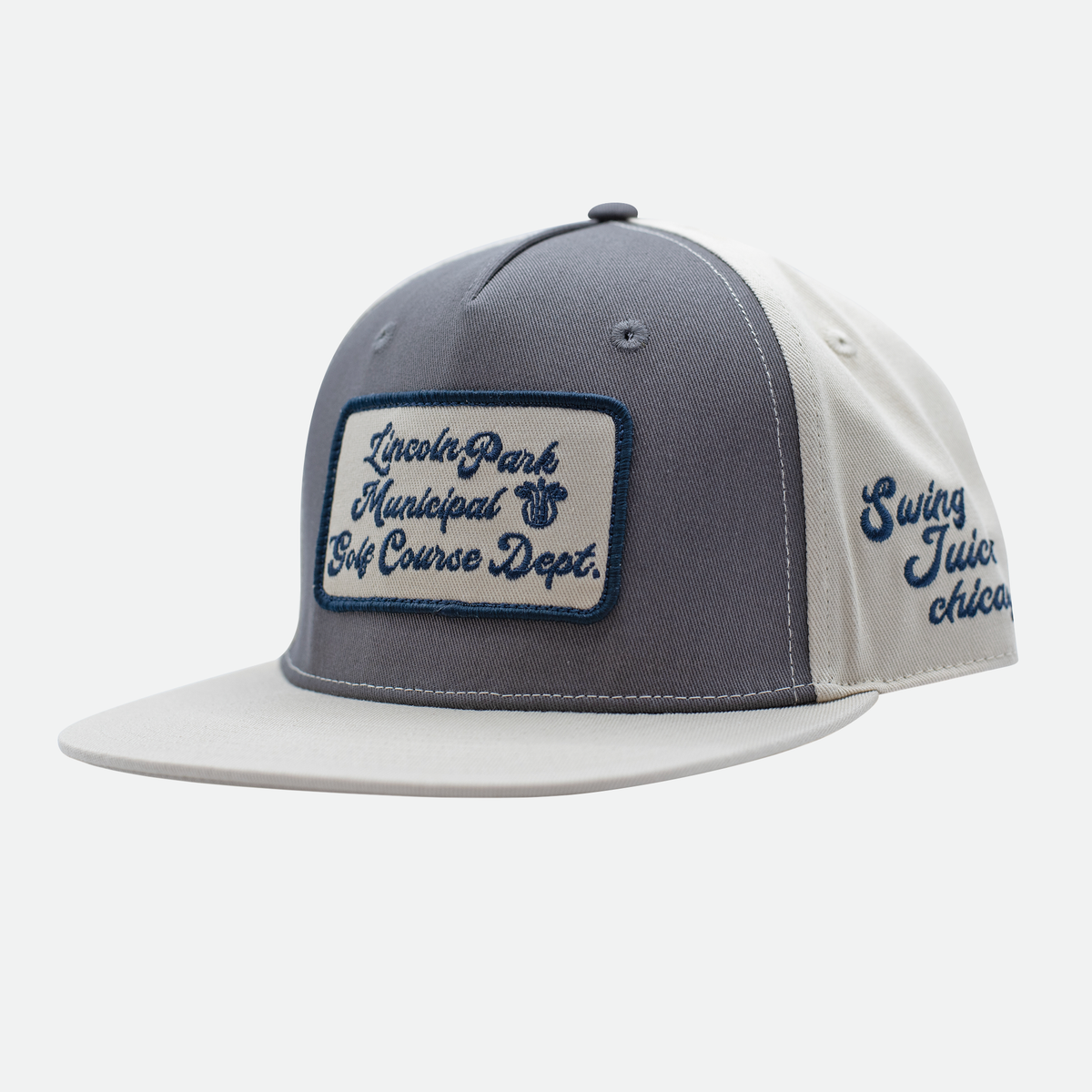 Golf Lincoln Park Muni Unisex Snapback Hat Charcoal/Khaki O/S - Final Sale SwingJuice LLC