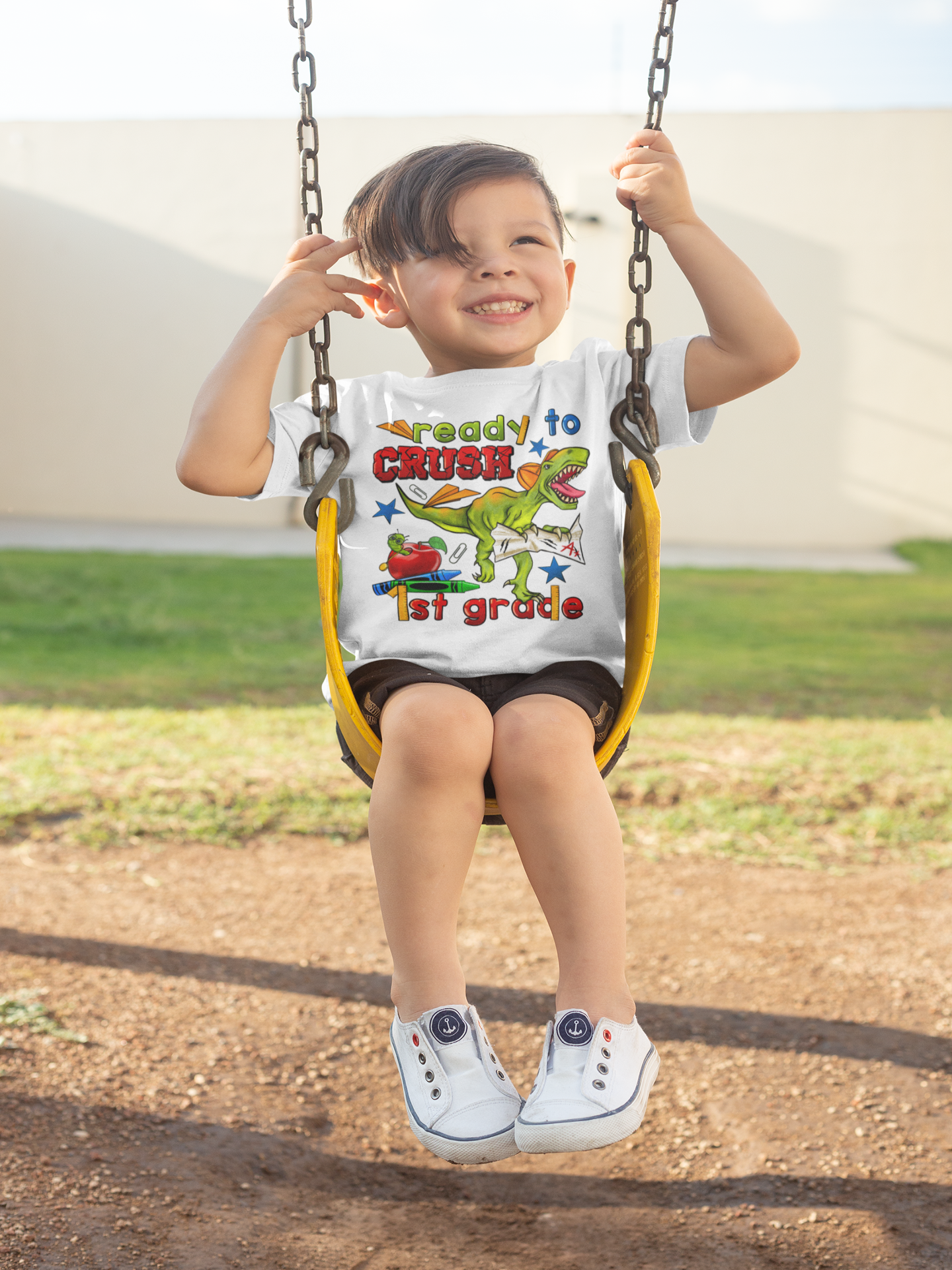 Boys Ready To Crush First Grade Short Sleeve Tee Shirts for Back To School NicholesGifts