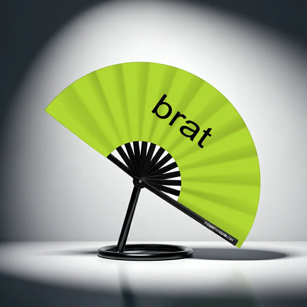 "Brat" Green Fan The Gay Fan Club