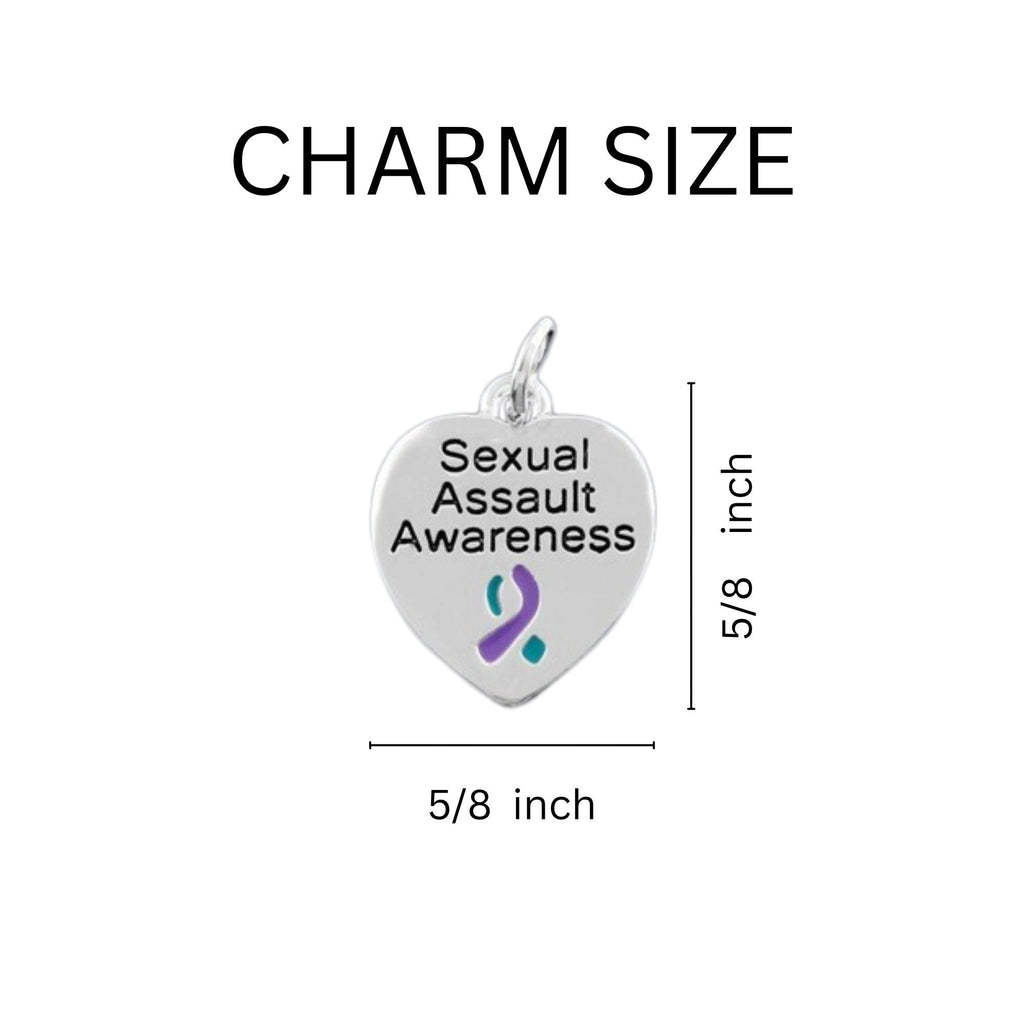 Teal & Purple Ribbon Rope Style Sexual Assault Bracelets The Awareness Company