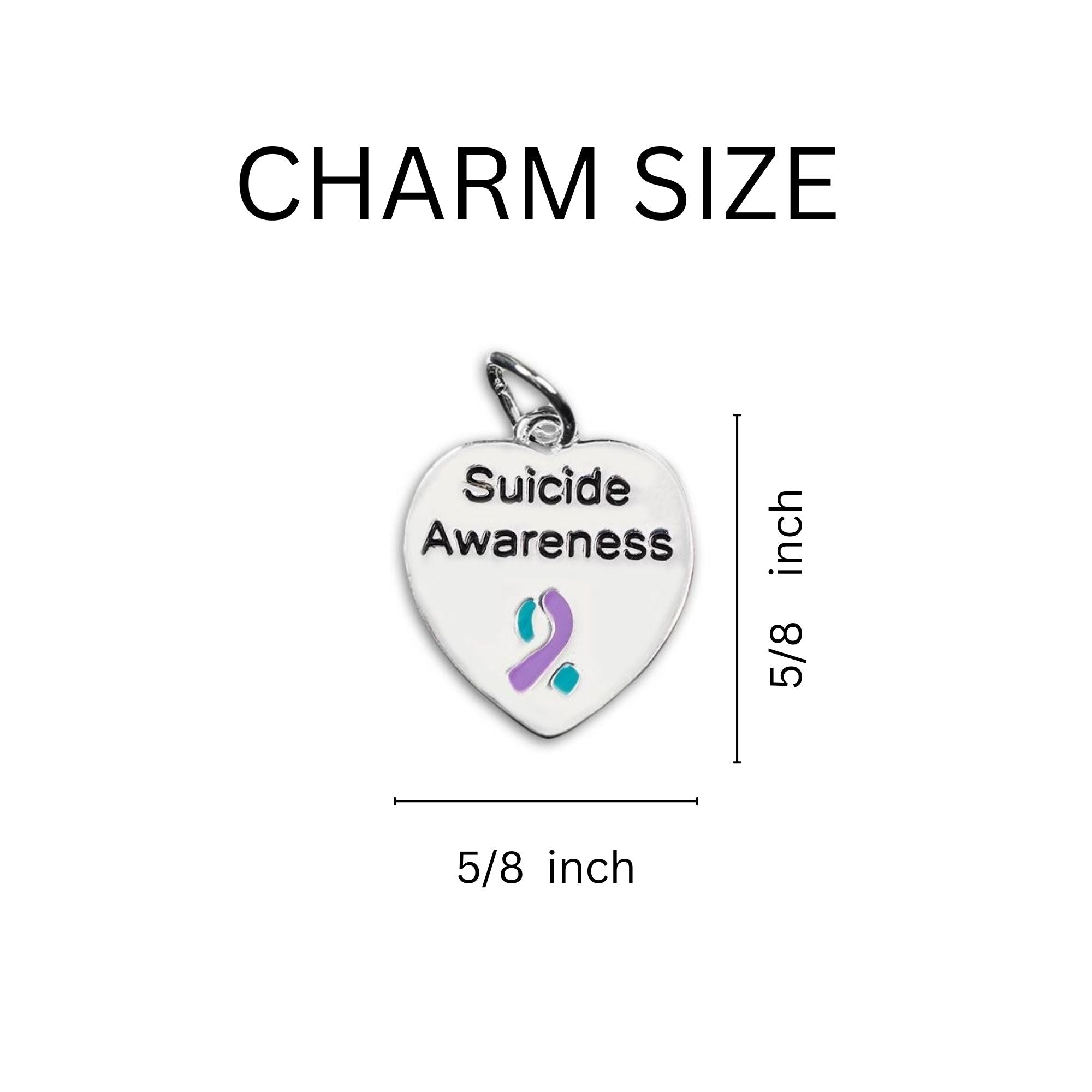 Teal & Purple Ribbon Suicide Awareness Charm Bracelets The Awareness Company