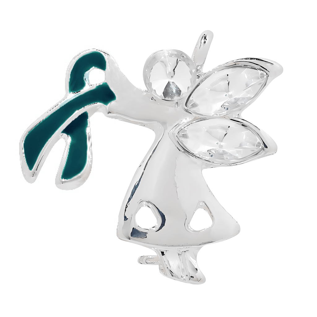 Teal Ribbon Angel By My Side Pins The Awareness Company