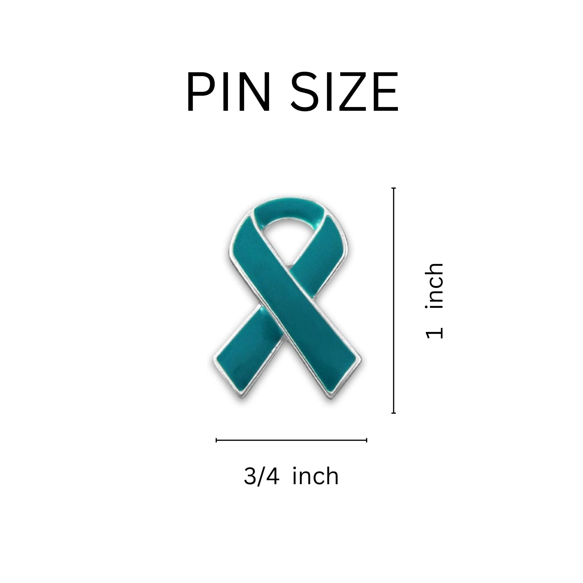 Teal Ribbon Awareness Lapel Pins The Awareness Company