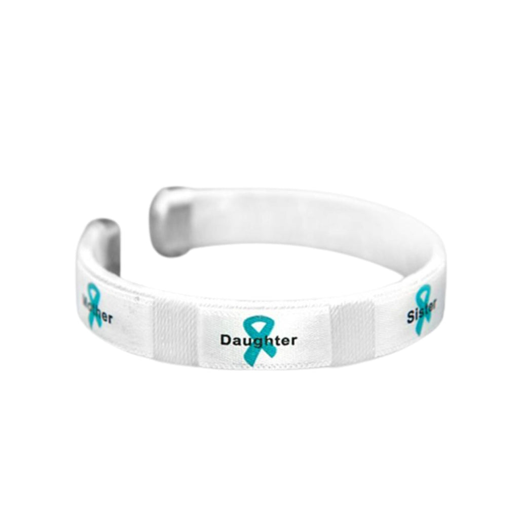 Teal Ribbon Mother Daughter Ovarian Cancer Bangle Bracelets The Awareness Company
