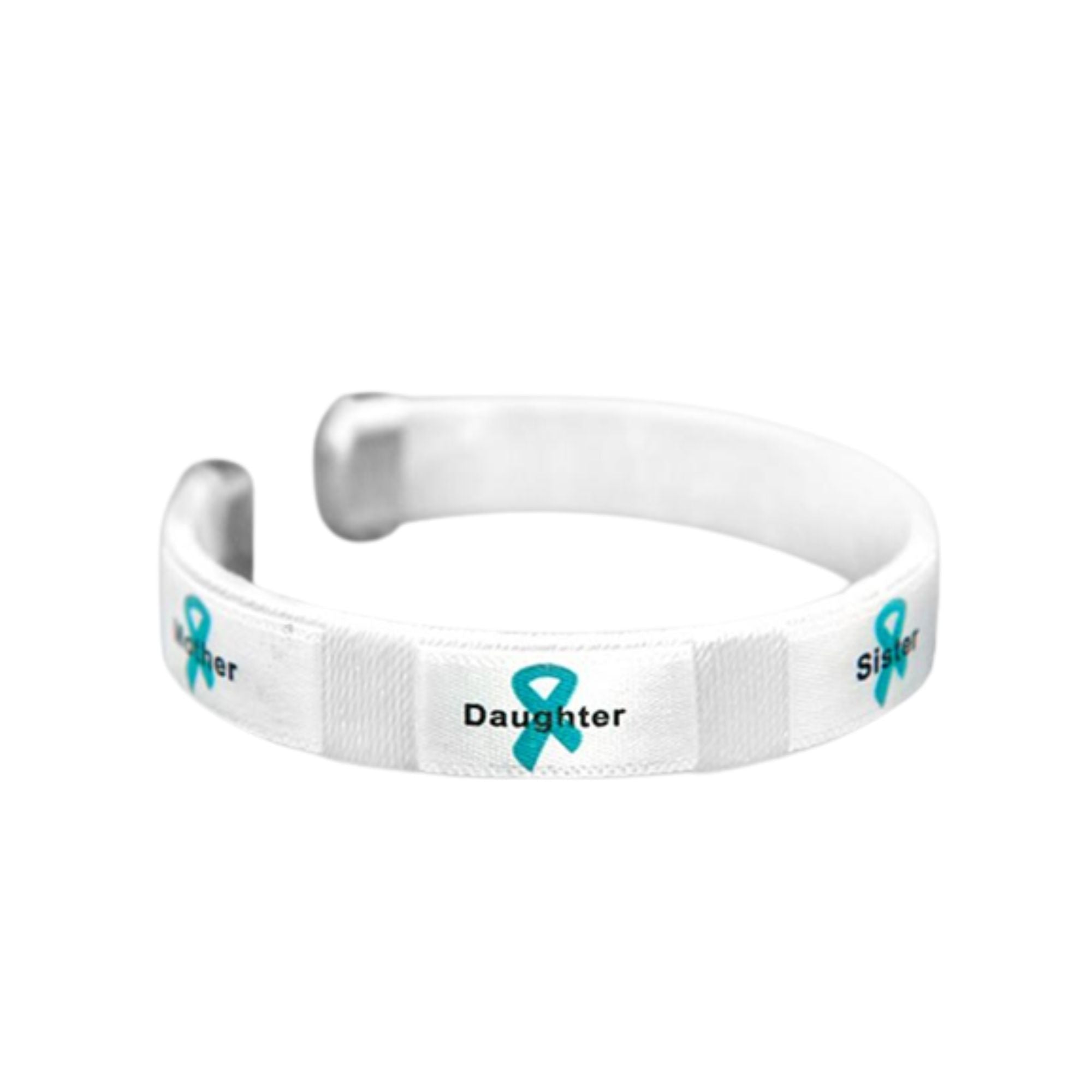 Teal Ribbon Mother Daughter Ovarian Cancer Bangle Bracelets The Awareness Company
