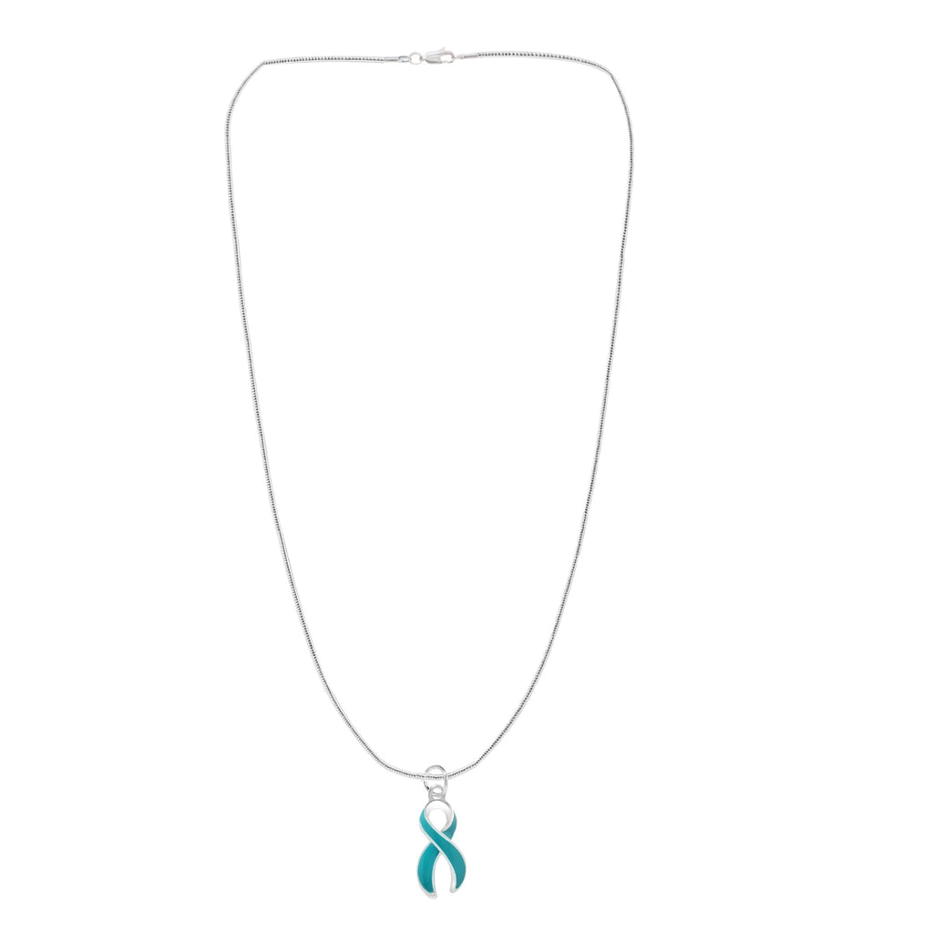 Teal Ribbon Necklaces The Awareness Company