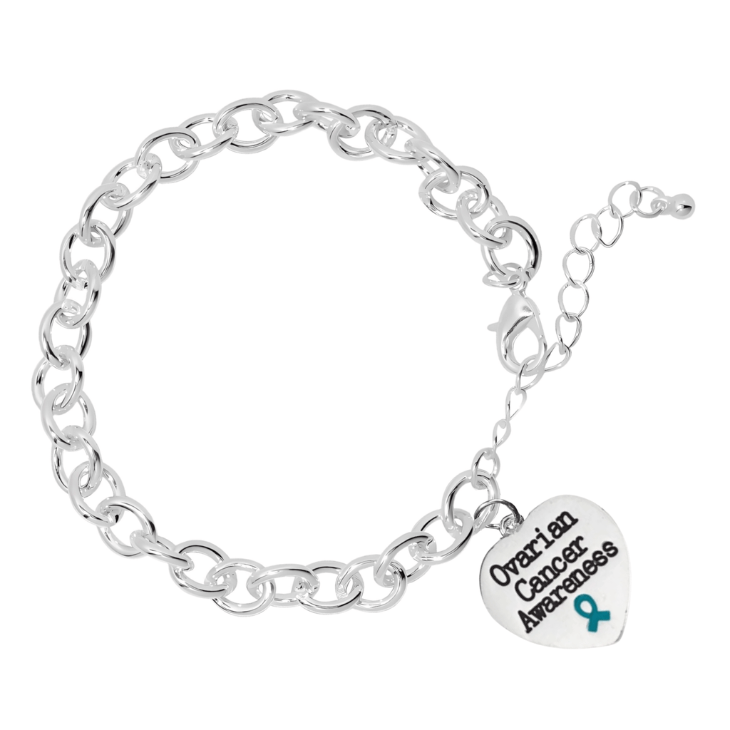 Teal Ribbon Ovarian Cancer Awareness Chunky Charm Bracelets The Awareness Company