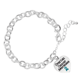 Teal Ribbon Ovarian Cancer Awareness Chunky Charm Bracelets The Awareness Company
