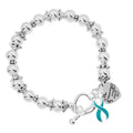 Teal Ribbon Where There is Love Bracelets The Awareness Company