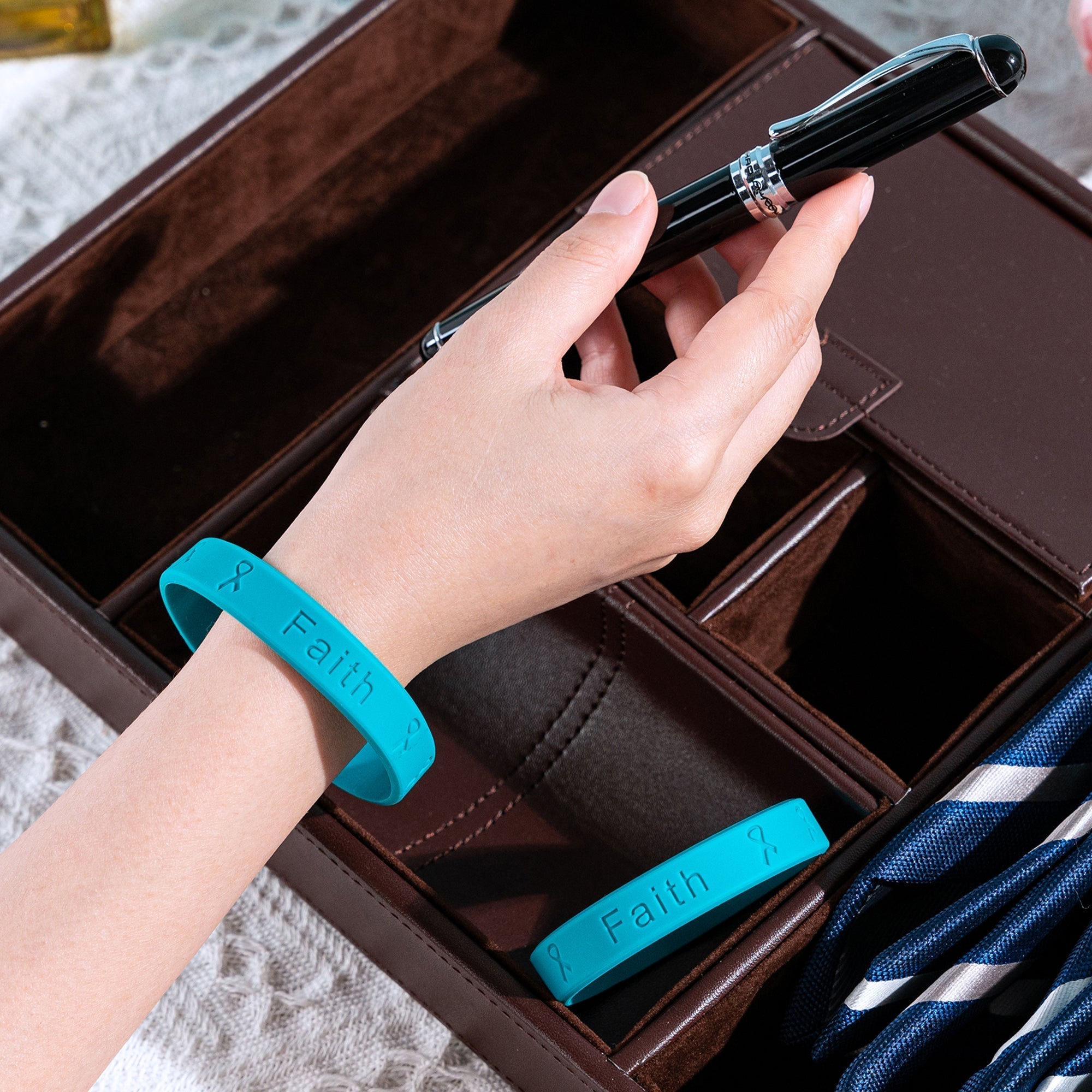 Teal Silicone Bracelets (Child Size) The Awareness Company